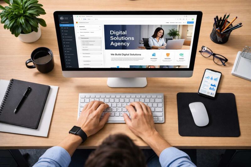 Zaposleni u firmi koji edituje wordpress websajt