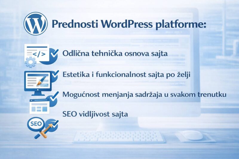 Cetiri glavne prednosti WordPress-a u odnosu na konkurenciju, infografik
