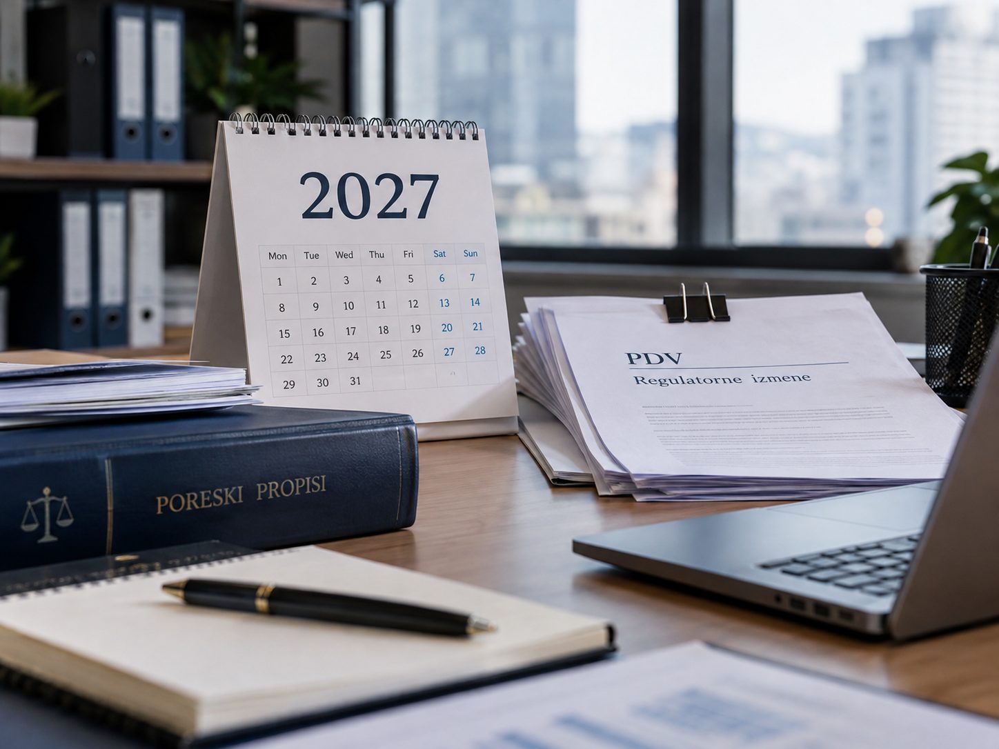 Kalendar za 2027. godinu, poreski propisi i dokumentacija o izmenama pravila za PDV u Srbiji.
